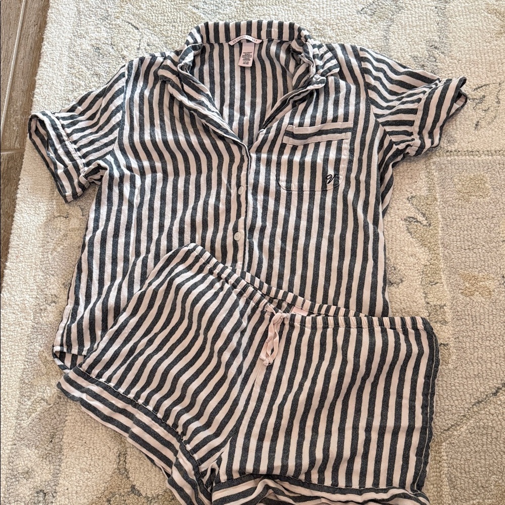 Victoria secret Striped Pajama Set